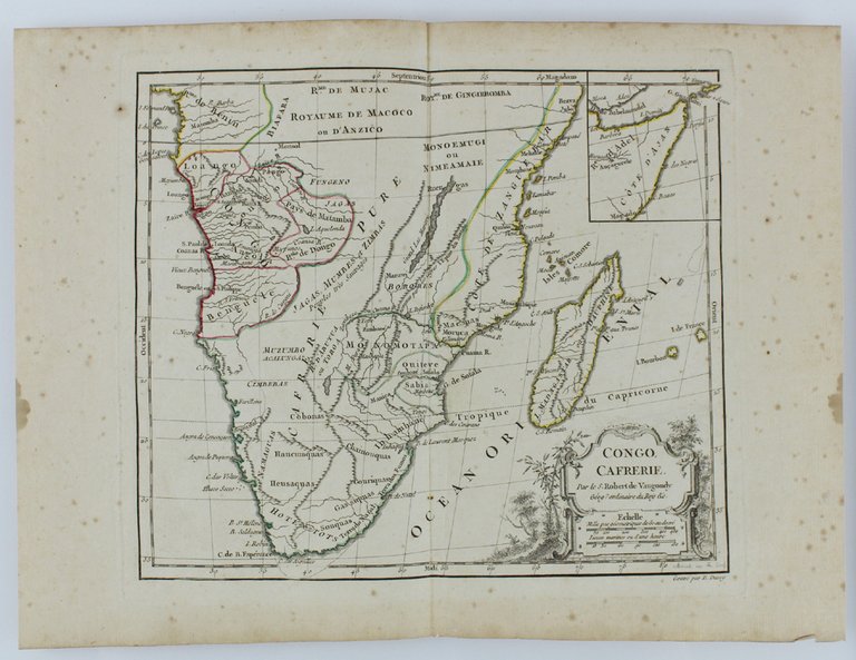 CONGO, CAFRERIE. [Original copper engraved map, 1778] | Immagine Gallery 3