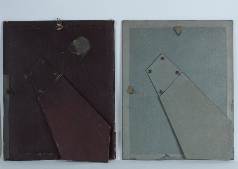 COPPIA ANTENATI: RITRATTI PRIMO '900 (vere foto d'epoca) sotto vetro