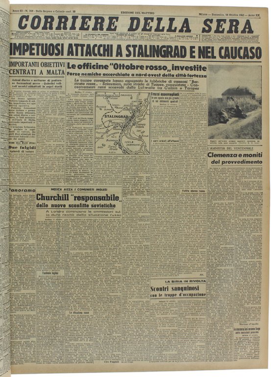 CORRIERE DELLA SERA. Quarto trimestre 1942.