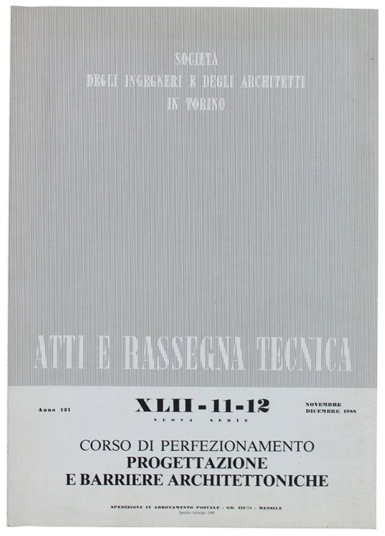 CORSO DI PERFEZIONAMENTO "PROGETTAZIONE E BARRIERE ARCHITETTONICHE".