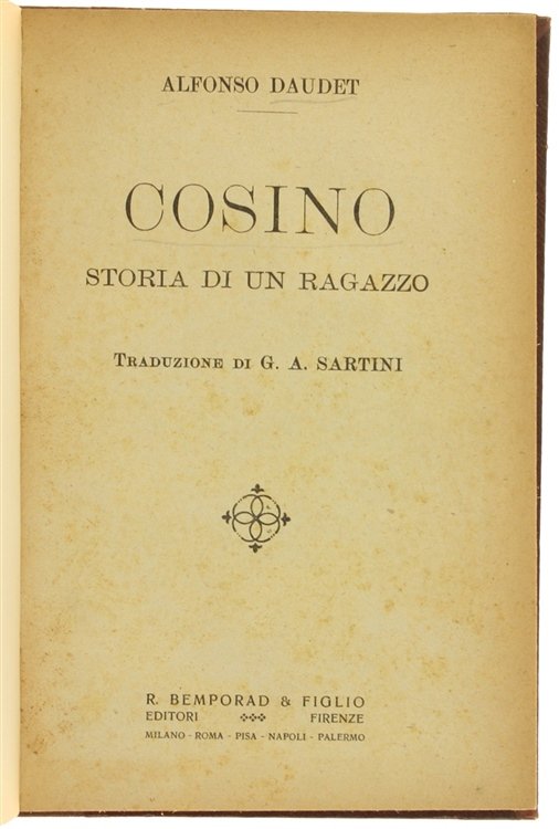 COSINO. Storia di un ragazzo.