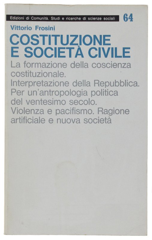 COSTITUZIONE E SOCIETA' CIVILE.