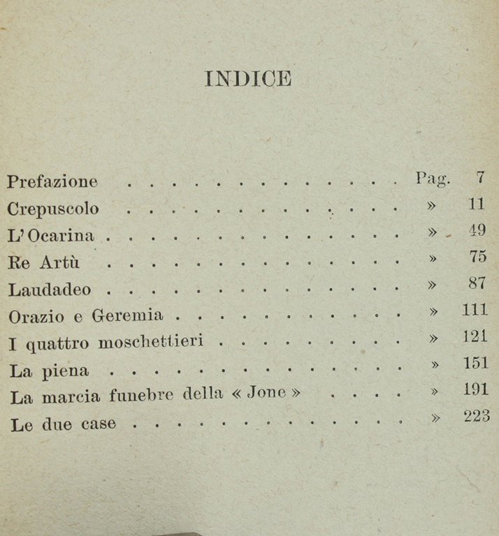 CREPUSCOLO - Novelle