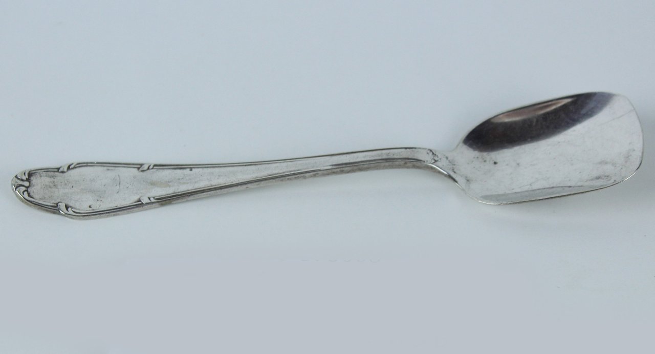 CUCCHIAINO PER GELATO punzonato "ARG. 1000" (argentato) VINTAGE