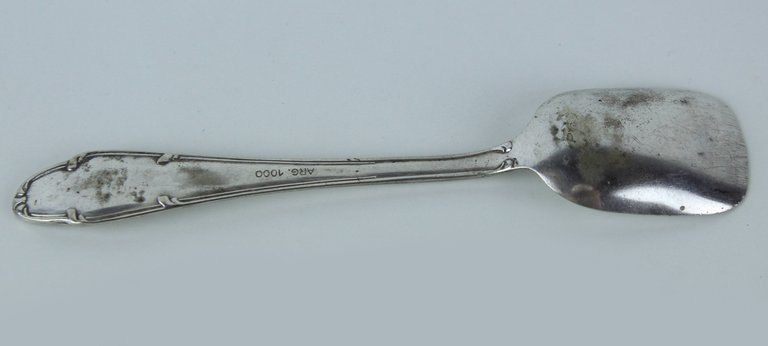 CUCCHIAINO PER GELATO punzonato "ARG. 1000" (argentato) VINTAGE