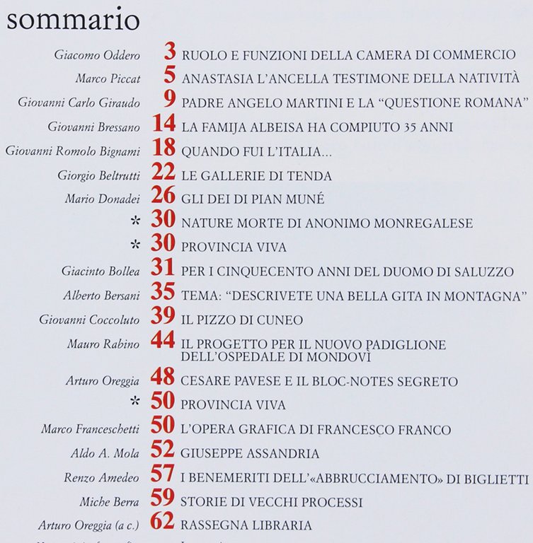 CUNEO "PROVINCIA GRANDA". Anno XXXIX N. 3 - Dicembre 1990.