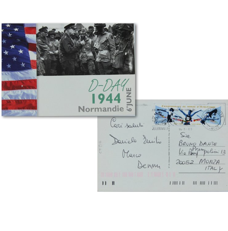 D-DAY. NORMANDIE 6th JUNE 1944. Cartolina commemorativa viaggiata (2003)