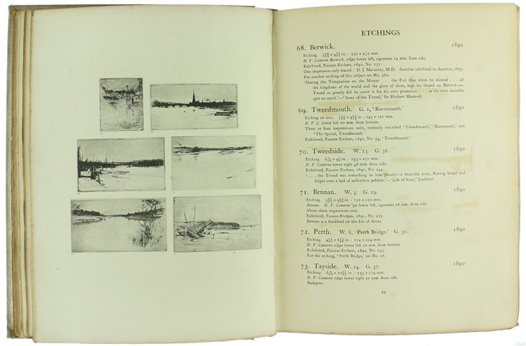 D.Y.CAMERON. An Illustrated Catalogue of his Etched Work with Introductory …
