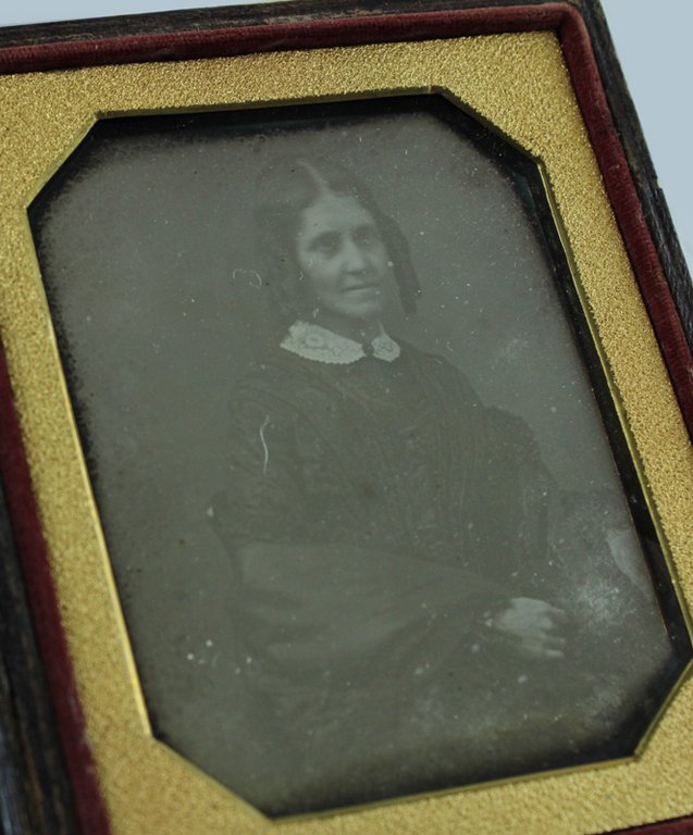 Dagherrotipo Daguerrotype ritratto di SARAH STEVENSON LEMMON (1800-1887)