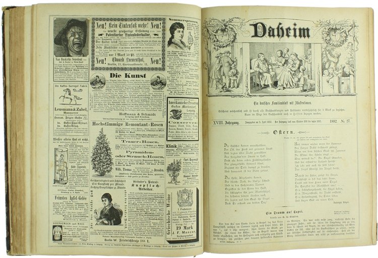 DAHEIM. Ein deutsches Familienblatt mit Illustrationen. Jahrgang XVIII-XIX.