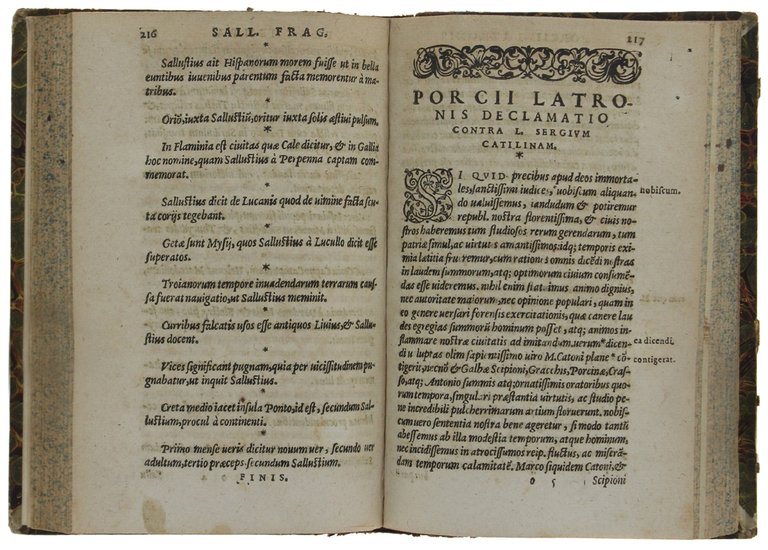 DE CONIURATIONE CATILINAE - DE BELLO JUGURTHINO - HISTORIARUM LIB. …
