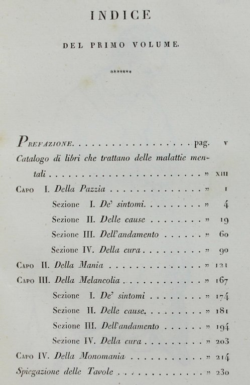 DELLA ALIENAZIONE MENTALE O DELLA PAZZIA IN GENERE E IN …