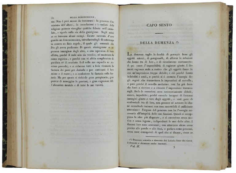 DELLA ALIENAZIONE MENTALE O DELLA PAZZIA IN GENERE E IN …