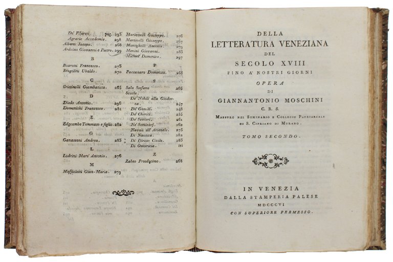 DELLA LETTERATURA VENEZIANA DEL SECOLO XVIII FINO A' NOSTRI GIORNI.