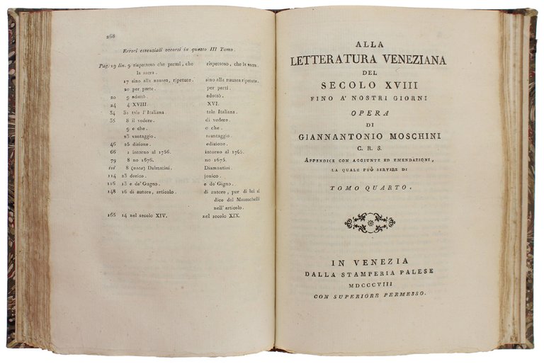 DELLA LETTERATURA VENEZIANA DEL SECOLO XVIII FINO A' NOSTRI GIORNI.