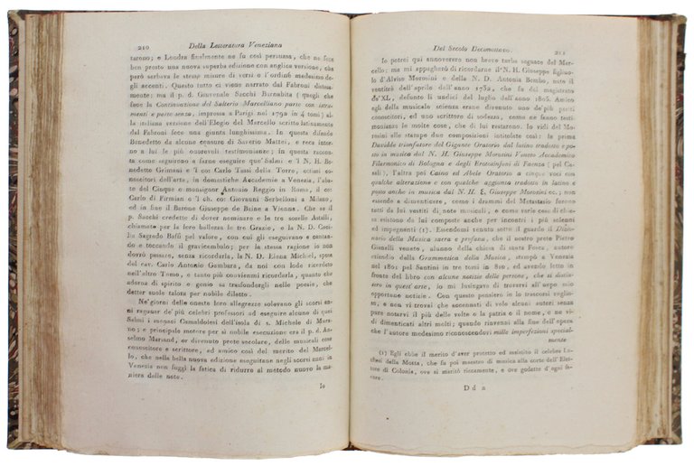 DELLA LETTERATURA VENEZIANA DEL SECOLO XVIII FINO A' NOSTRI GIORNI.