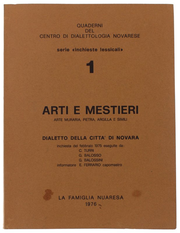 DIALETTO DELLA CITTA' DI NOVARA: Arte Muraria, Pietra, Argilla e …