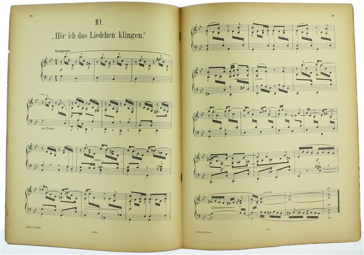 DICHTERLIEBE OPUS 48 für Pianoforte übertragen von Theodor Kirchner.