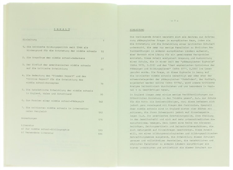 DIE BRITISCHEN MIDDLE SCHOOLS IM INTERNATIONALEN VERGLEICH.