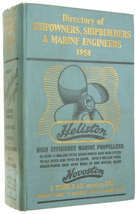 DIRECTORY OF SHIPOWNERS, SHIPBUILDERS AND MARINE ENGINEERS - 1958.