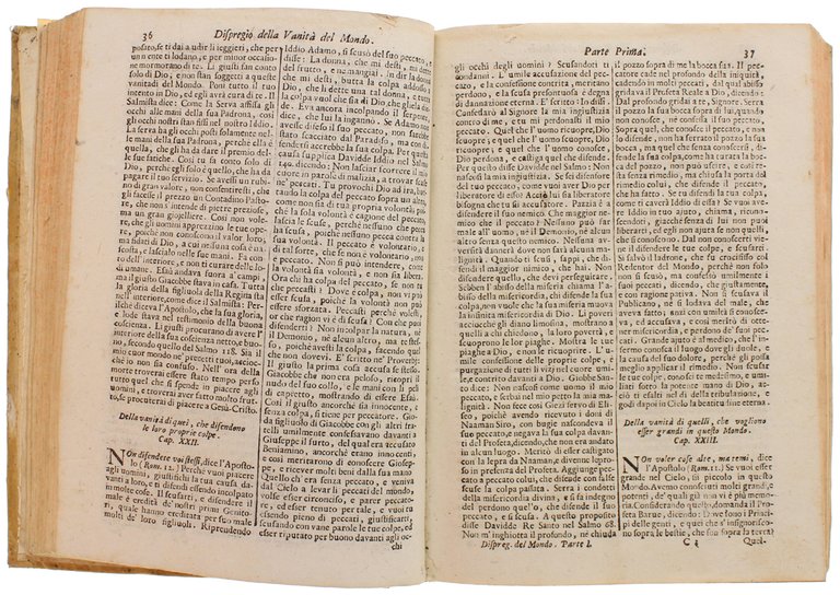 DISPREGIO DELLA VANITA' DEL MONDO. diviso in tre parti, aggiuntevi …