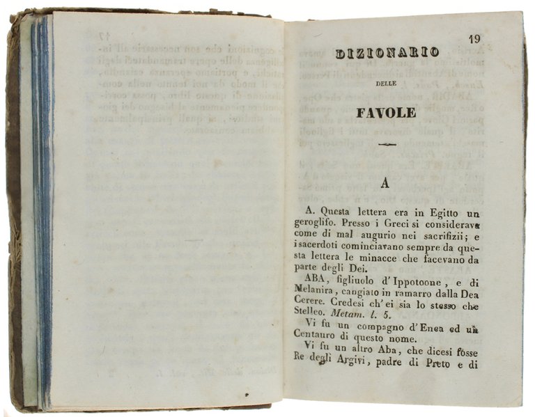 DIZIONARIO DELLE MITOLOGIE compilato sui migliori autori. Volume I - …