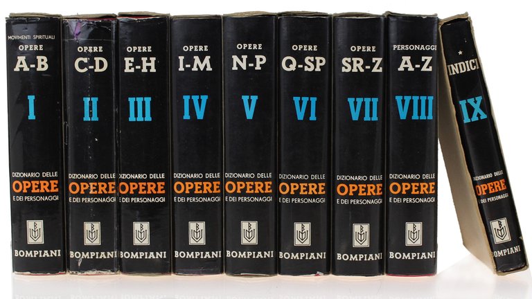 DIZIONARIO LETTERARIO BOMPIANI DELLE OPERE E DEI PERSONAGGI di tutti …