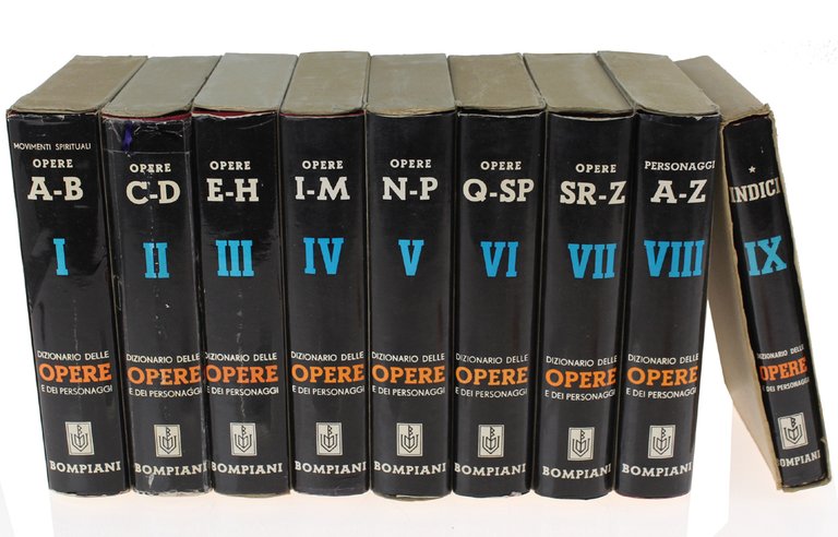 DIZIONARIO LETTERARIO BOMPIANI DELLE OPERE E DEI PERSONAGGI di tutti …