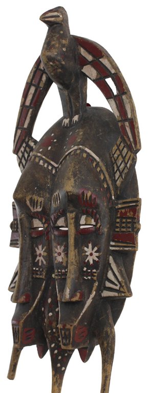 DOUBLE FACED SENUFO TRIBAL MASK FOR LIFE CELEBRATION