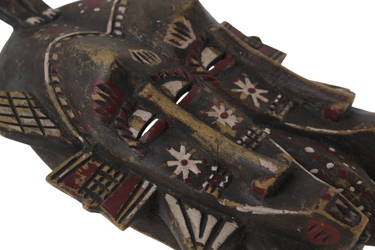DOUBLE FACED SENUFO TRIBAL MASK FOR LIFE CELEBRATION