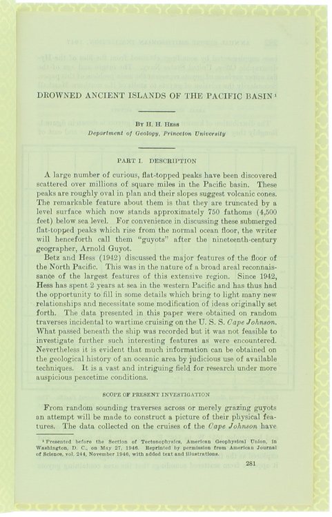 DROWNED ANCIENT ISLANDS OF THE PACIFIC BASIN.