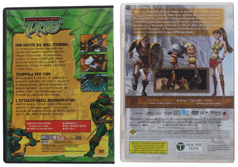 DVD PER RAGAZZI: LOTTO DI 6 FILM con audio italiano.