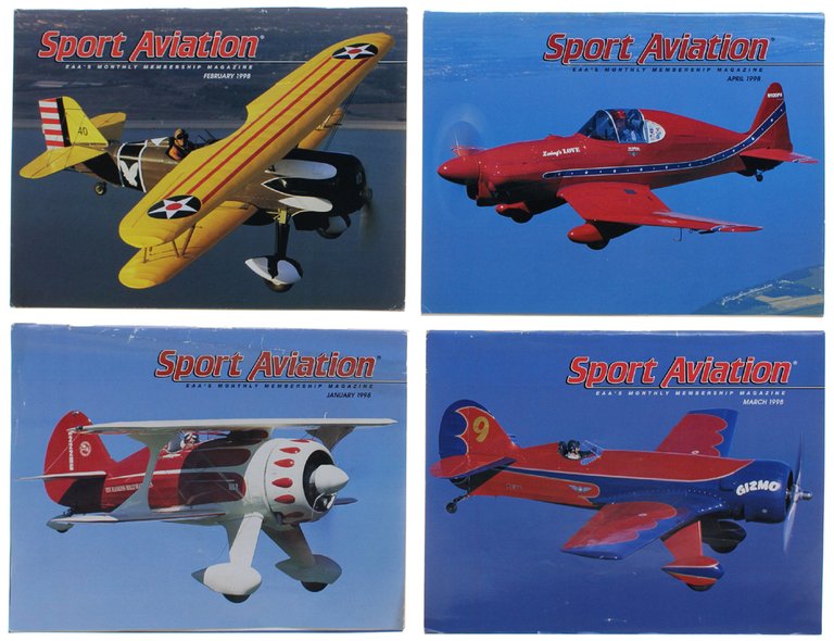 EAA SPORT AVIATION MAGAZINES 1998: Lot of 4 : January, …