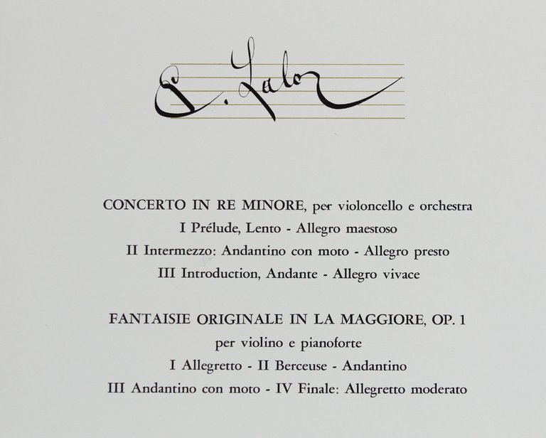 EDOUARD LALO - 2 dischi NUOVI nei fascicoli NUOVI: (Fabbri …