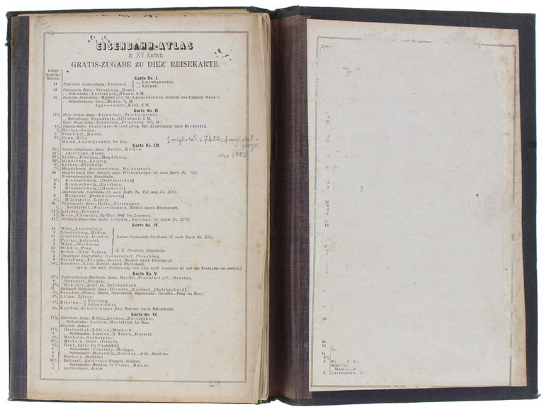 EISENBAHN-ATLAS IN XV KARTEN. GRATIS-ZUGABE ZU DIEZ REISERKARTE [Original ediition: … | Immagine Gallery 5