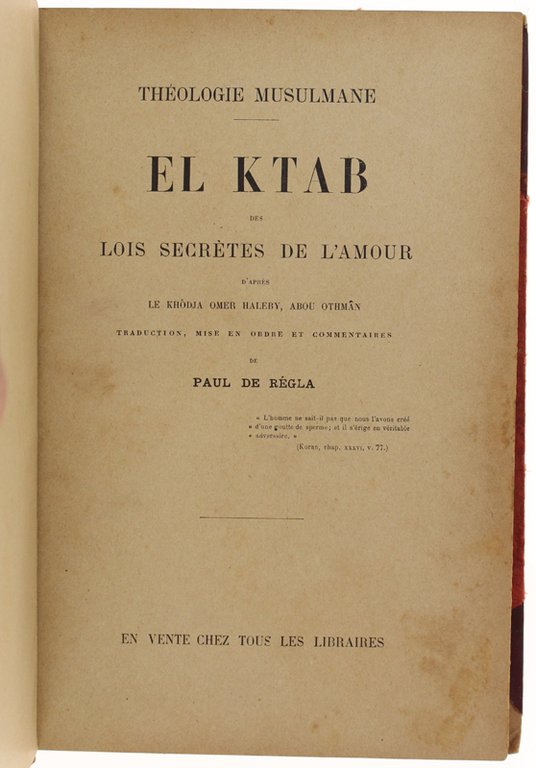 EL KTAB des Lois secrètes de l'amour d'après le Khodja, … | Immagine Gallery 4