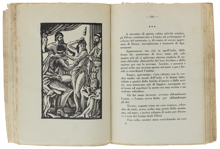 ELENA TINDARIDE o LA GUERRA DI TROIA. Romanzo. Con xilografie …