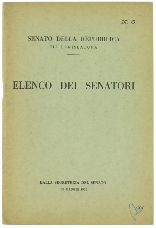 ELENCO DEI SENATORI.