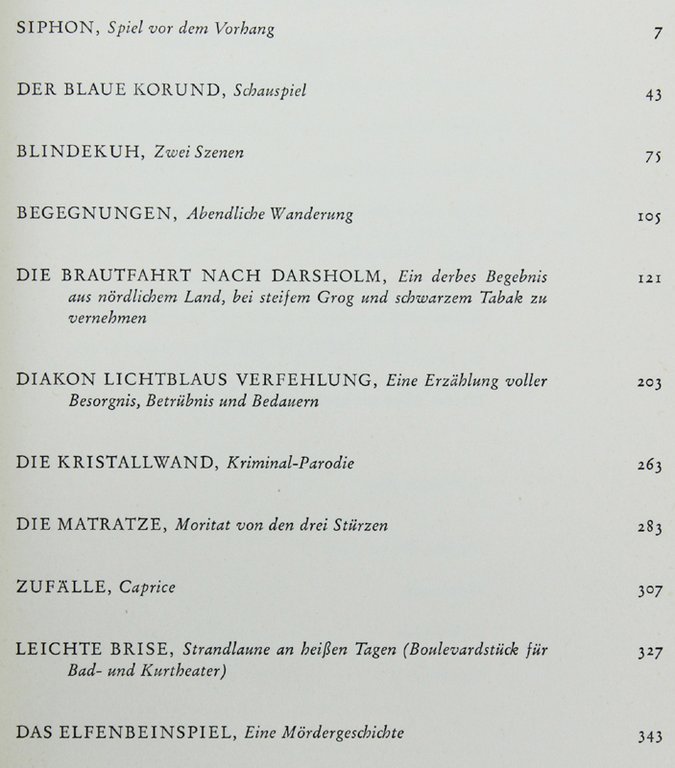 ELF EXPOSÉS UND TREATMENTS zu Theaterstücken, Fernsehspielen und Filmen.