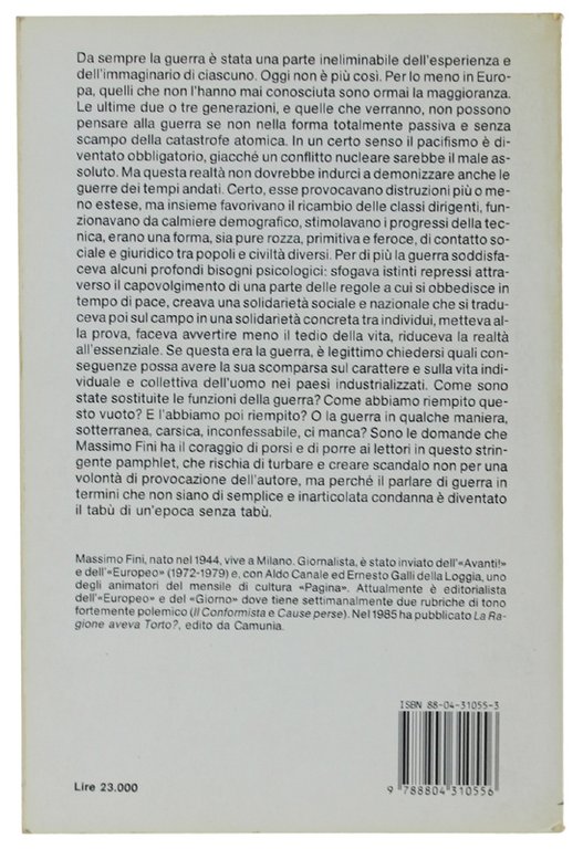 ELOGIO DELLA GUERRA