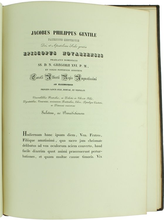 EPISTOLA PASTORALIS AD CLERUM POPULUMQUE UNIVERSUM DIAECESEOS NOVARIENSIS.