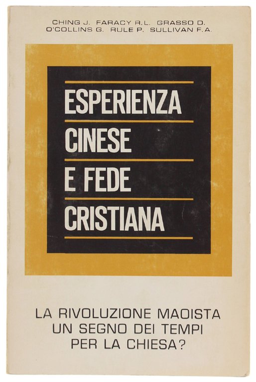 ESPEERIENZA CINESE E FEDE CRISTIANA