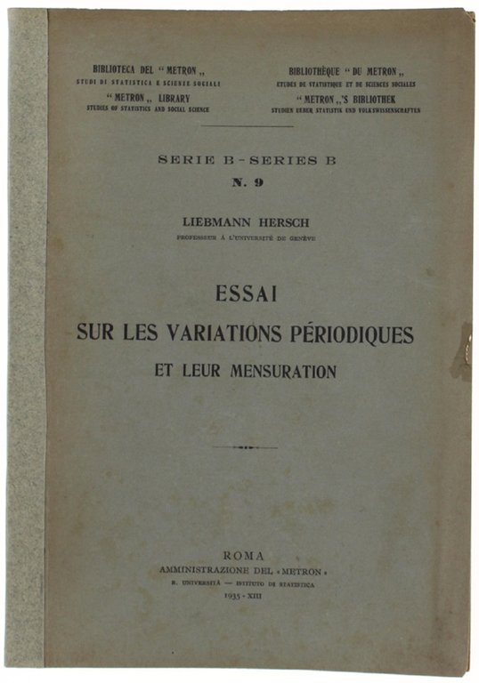 ESSAI SUR LES VARIATIONS PERIODIQUES ET LEUR MENSURATION (texte français)