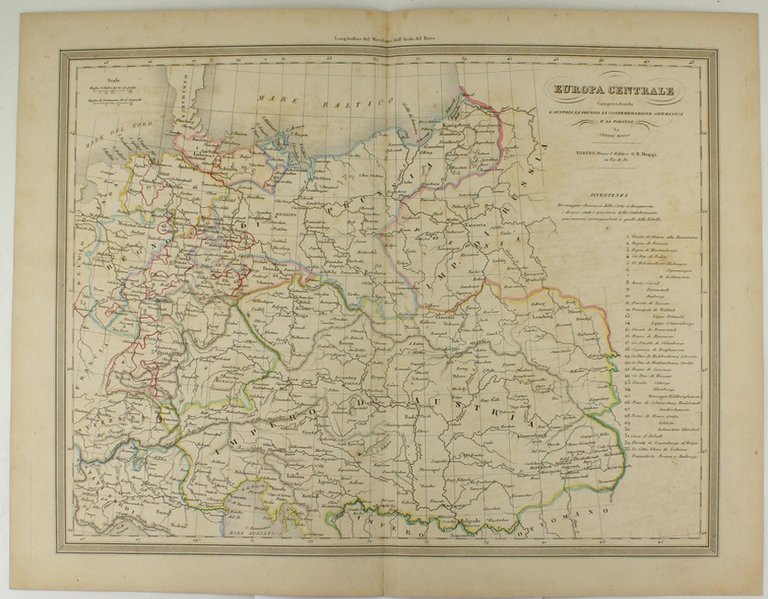 EUROPA CENTRALE comprendendo l'Austria la Prussia la Confederazione Germanica e …