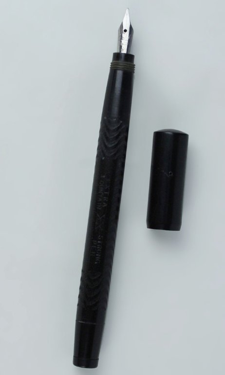 EXTRA STRONG FOUNTAIN PEN n. 305 Stilografica vintage ebanite pennino …