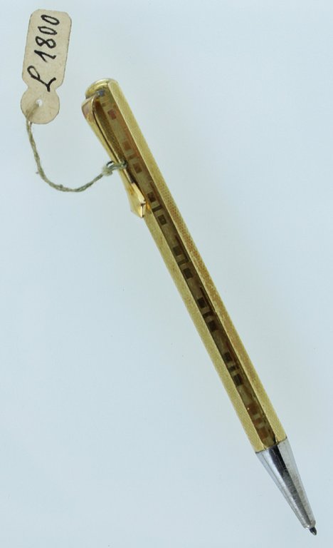 FENDOGRAPH penna portamina vintage (1937), laminata oro. Nuova, con prezzo
