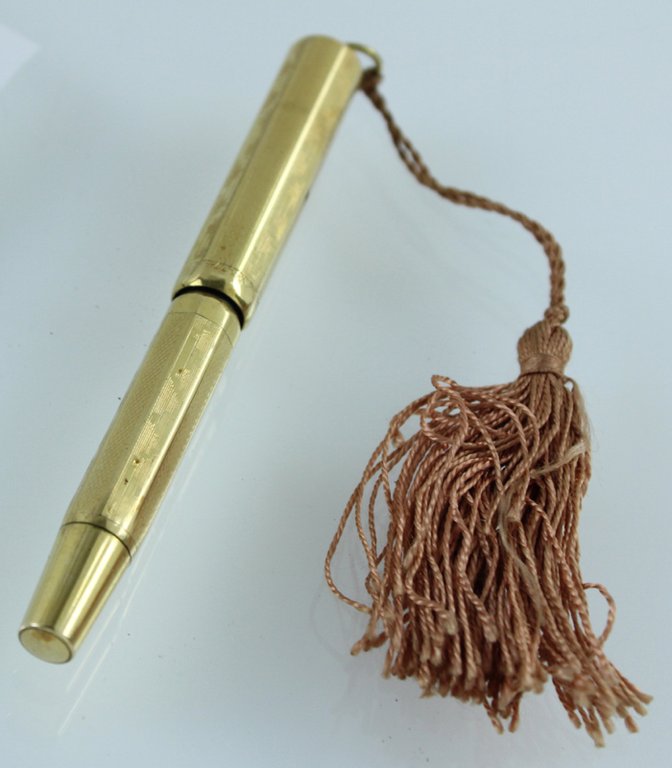 FENDOGRAPH penna stilografica vintage (1930 ca.), laminata oro, pennino Oro …