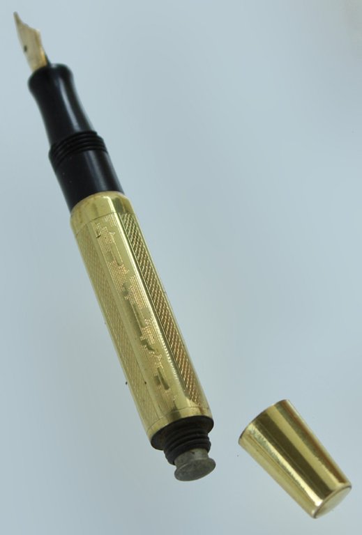 FENDOGRAPH penna stilografica vintage (1930 ca.), laminata oro, pennino Oro …