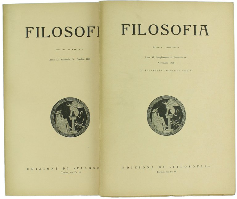 FILOSOFIA. Rivista trimestrale. Anno IX, Fascicolo IV, Ottobre 1960 - …