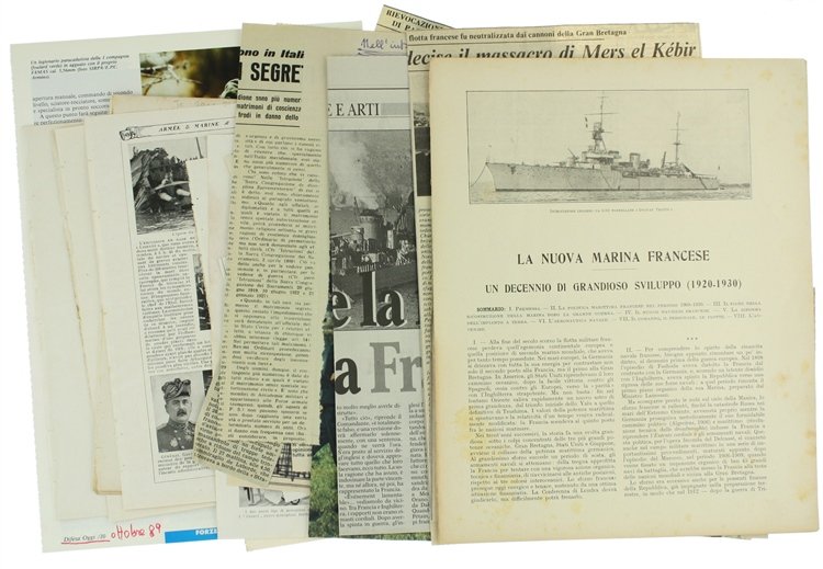 FLOTTA FRANCESE - SECONDA GUERRA MONDIALE: Stralci 1910-1989.